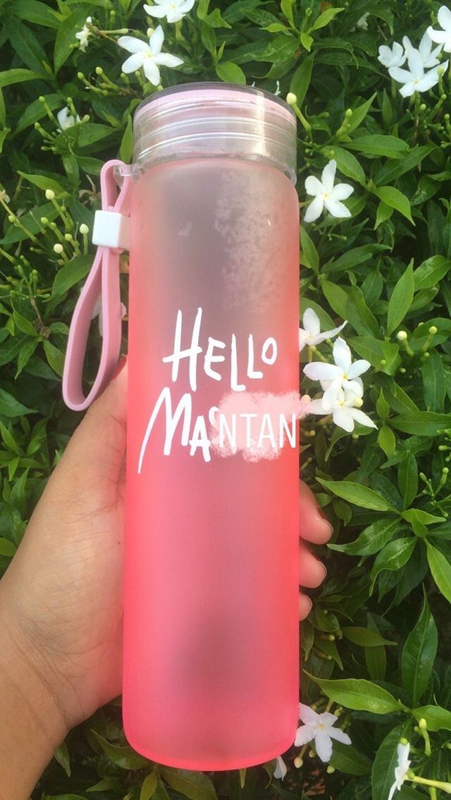 Hello Master Frosted Glass Water Bottle – Colorful & Eco-Friendly | 350ml
