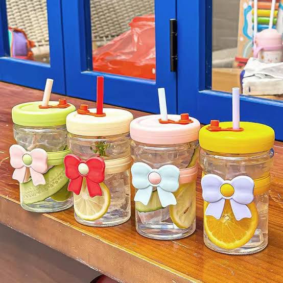 Kawaii Bow Glass Cup