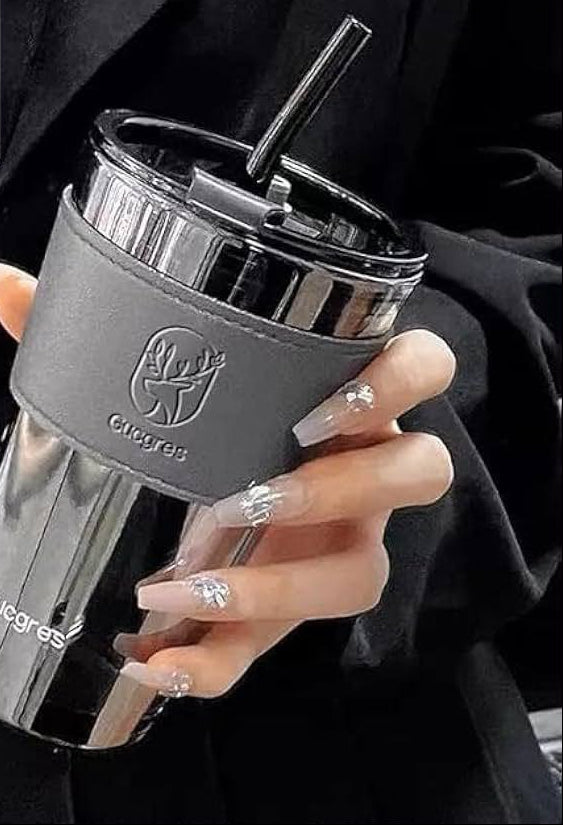 Bamboo Grip Glass Cup