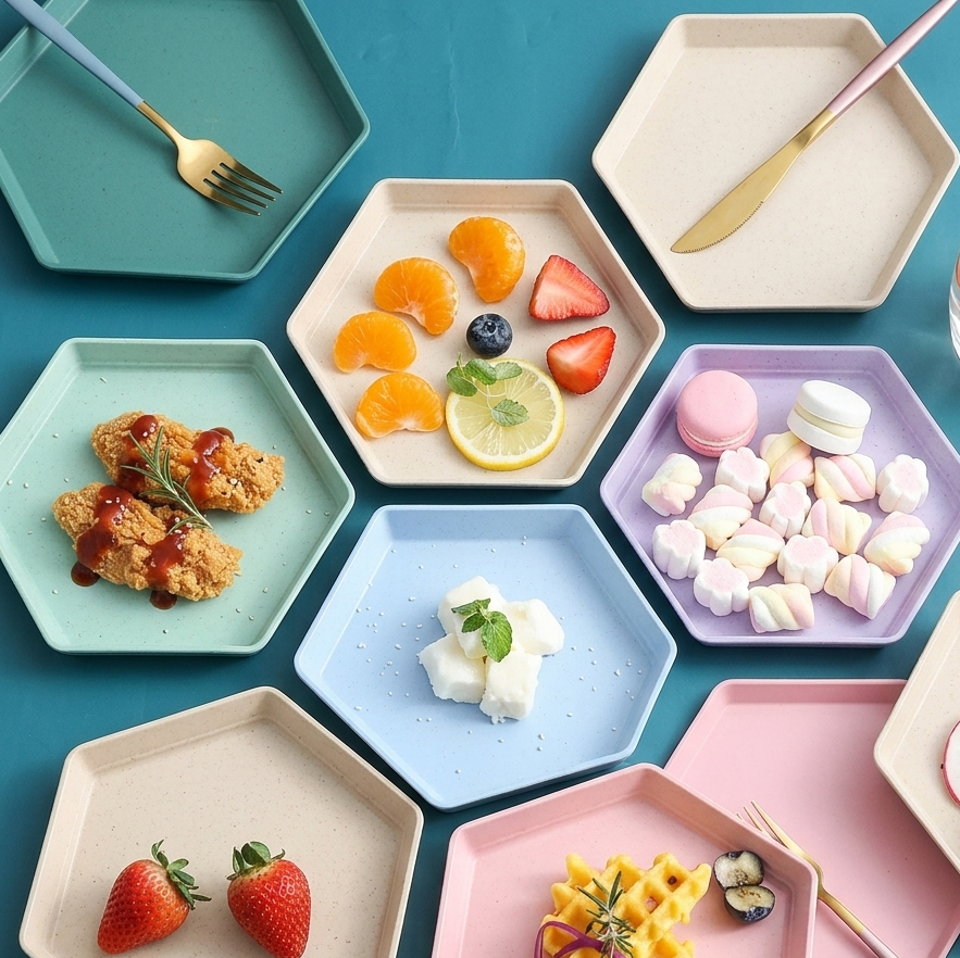 5-Piece Hexagone Plate Set