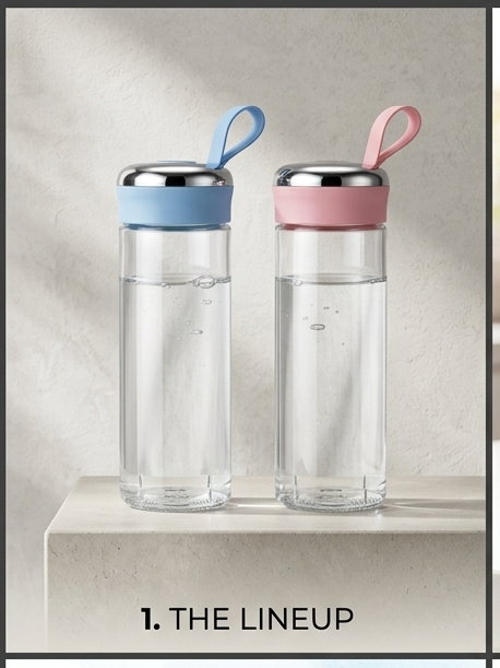 Premium Glass Water Bottle 400ML