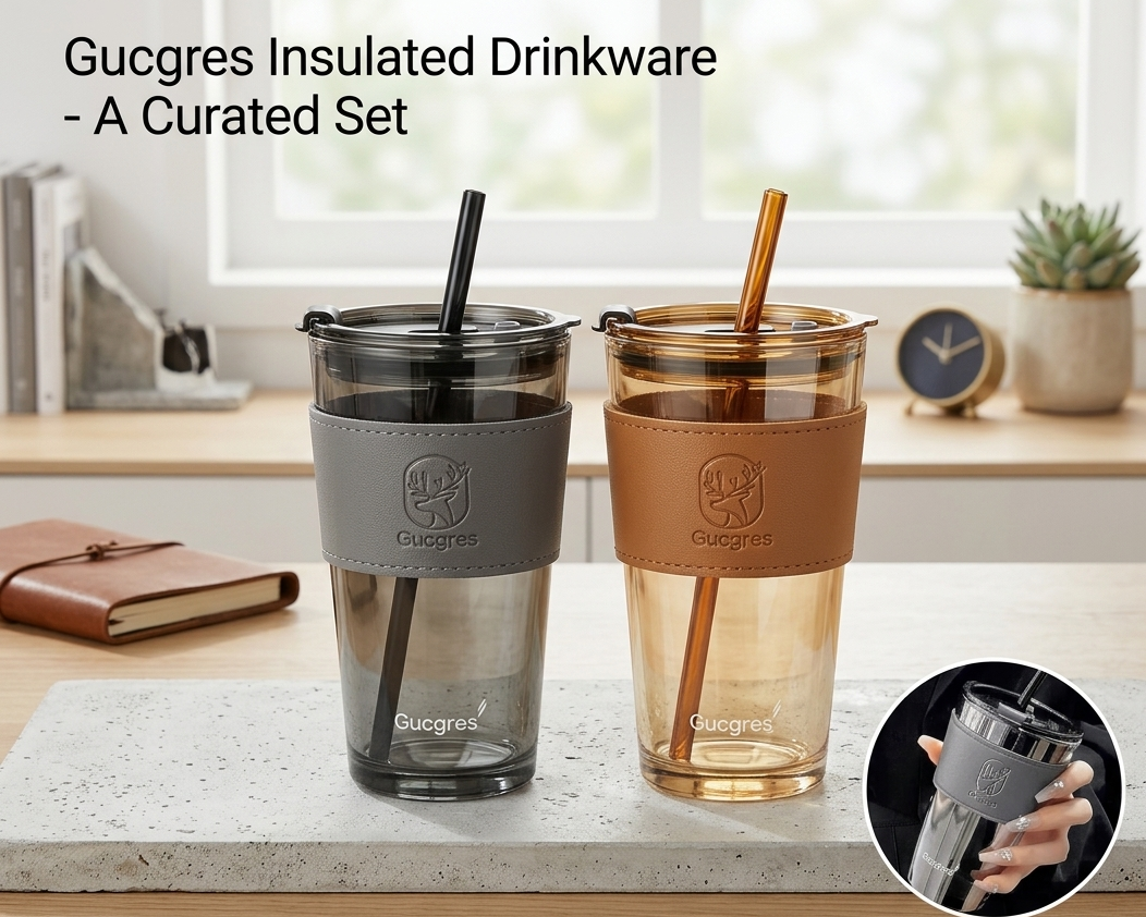 Bamboo Grip Glass Cup