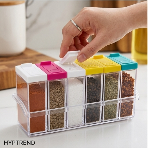 6-Piece Spice Jar Organizer