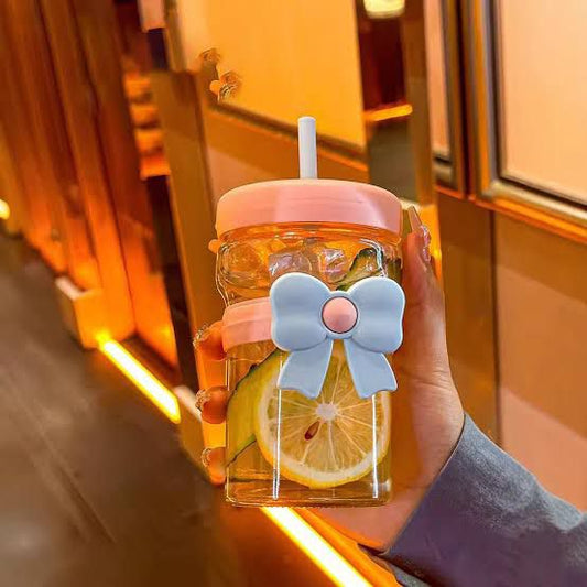 Kawaii Bow Glass Cup