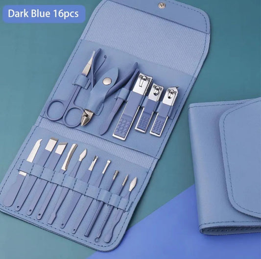 Professional 16PCS Manicure & Pedicure Grooming Kit