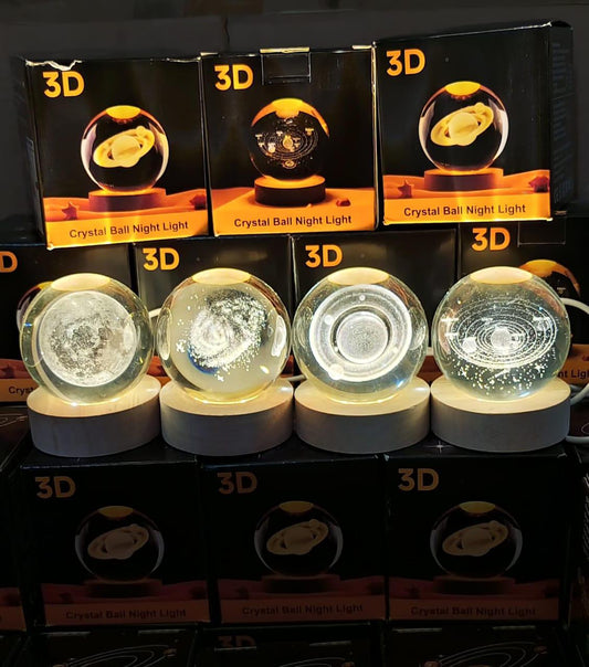 Crystal Night Ball Lamp