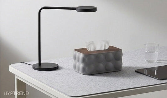 Bubble Tissue Box With Wooden Lid